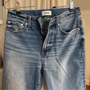 Pistola Women's Faded Blue Ankle Jeans